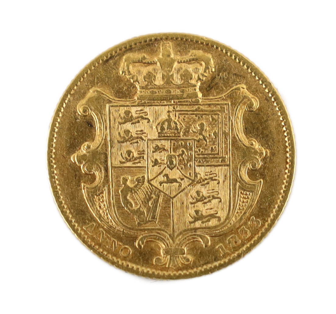 British gold coins, William IV sovereign 1833, Fine/Very Fine